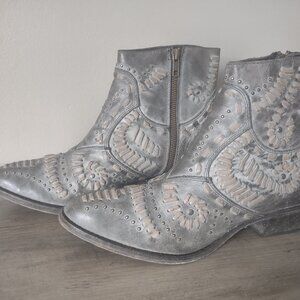 Matisse Fiesta Bootie (Quality of Lane Boots & Old Gringo) - western moto - EUC